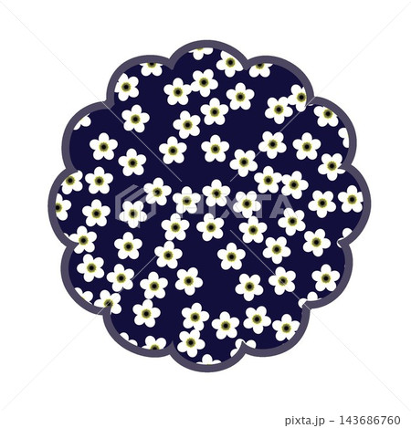 花丸型の背景イラスト 花丸型の背景イラスト 143686760