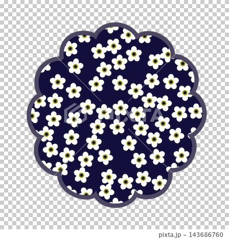 花丸型の背景イラスト 花丸型の背景イラスト 143686760