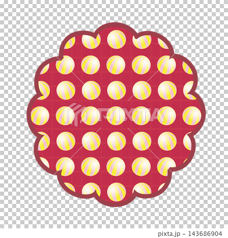 花丸型の背景イラスト 花丸型の背景イラスト 143686904