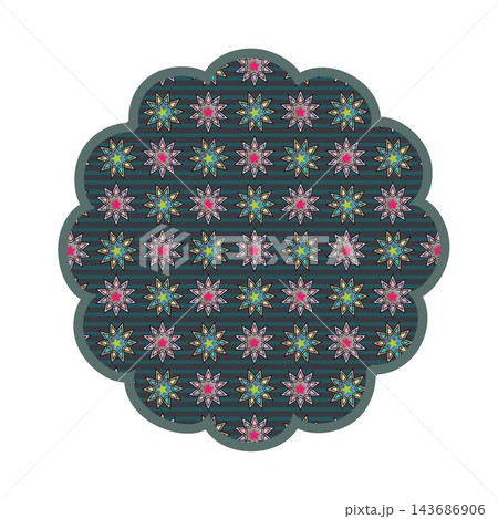花丸型の背景イラスト 花丸型の背景イラスト 143686906