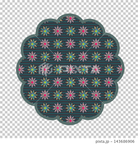 Flower-shaped background illustration Flower-shaped background illustration 143686906