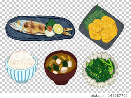 和食のイラストセット 143687792