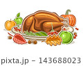 Vector Thanksgiving Still Life 143688023