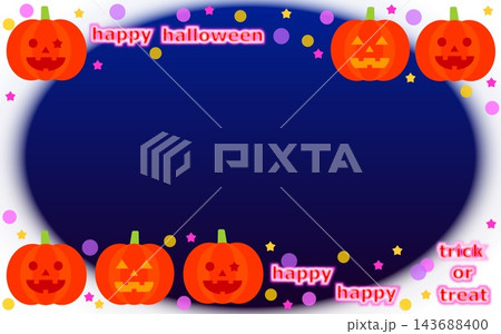 ハッピーハロウィーン happy halloween フレーム ジャック・オー・ランタン かぼちゃ ハッピーハロウィーン happy halloween フレーム ジャック・オー・ランタン かぼちゃ 143688400