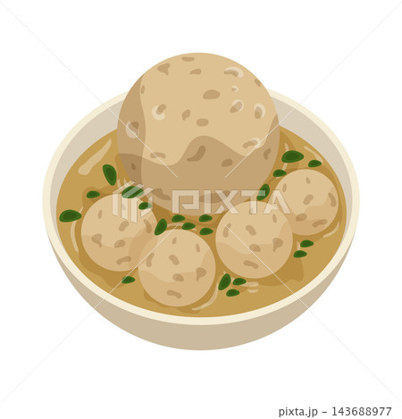 Illustration of Meatball Soup Illustration of Meatball Soup 143688977
