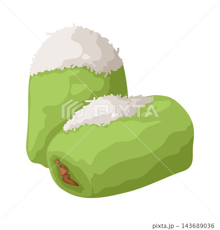 Illustration of Kue Putu Indonesian Food 143689036