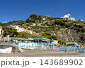 View of Minori on the Amalfi Coast in Italy. 143689902