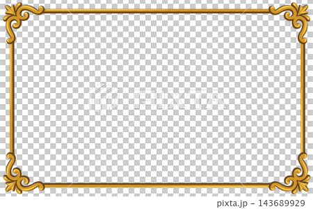 Gold decorative frame material; classic frame suitable for certificates and menus. Gold decorative frame material; classic frame suitable for certificates and menus. 143689929