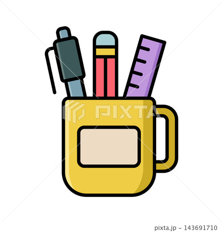 stationery icon vector design template in white background stationery icon vector design template in white background 143691710