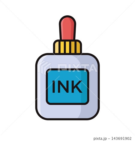 ink icon vector design template in white background ink icon vector design template in white background 143691902