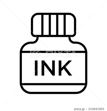 ink icon vector design template in white background 143691903