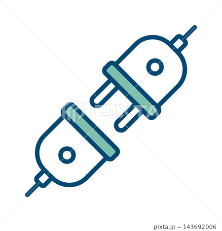 electric plug icon vector design template in white background electric plug icon vector design template in white background 143692006