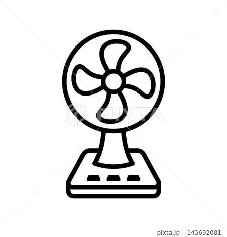 electric fan icon vector design template in white background electric fan icon vector design template in white background 143692081