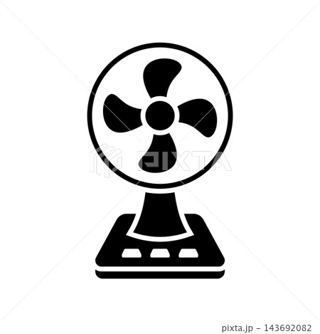 electric fan icon vector design template in white background 143692082