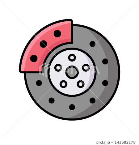 brake icon vector design template in white background 143692179