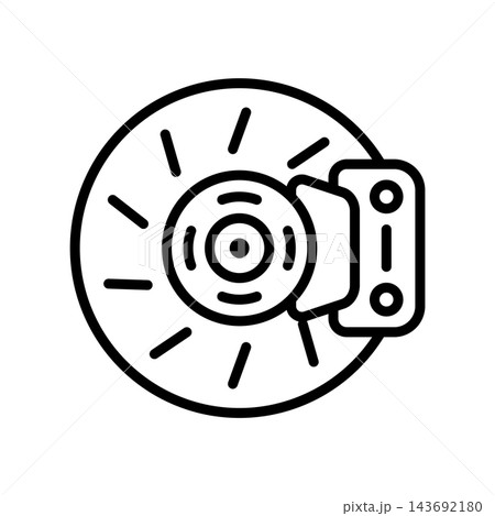 brake icon vector design template in white background brake icon vector design template in white background 143692180
