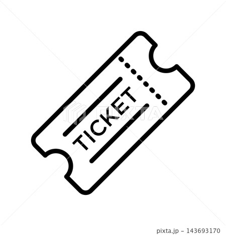 ticket icon vector design template in white background 143693170