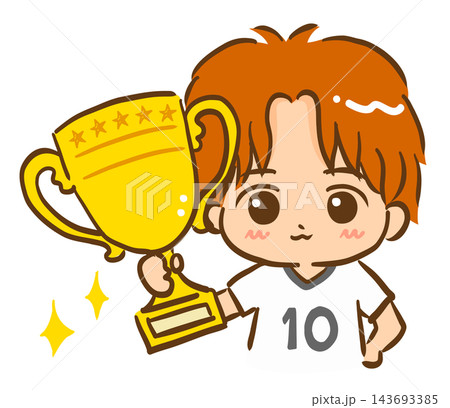 サッカー選手のイラスト背景透過素材/背番号10番 サッカー選手のイラスト背景透過素材/背番号10番 143693385