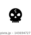 Black white skull 143694727