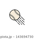 Baseball equipment icon illustration 143694730