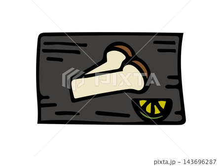 焼き松茸の手描きイラスト 焼き松茸の手描きイラスト 143696287