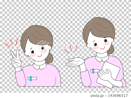 護士講解的插圖。 護士講解的插圖。 143696317