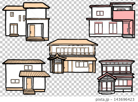 手書き_家_set_04 手書き_家_set_04 143696423