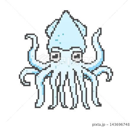 イカドット絵（青） 143696748