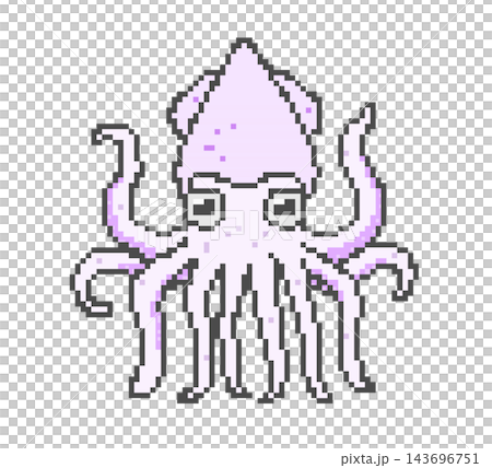 Squid pixel art (purple) Squid pixel art (purple) 143696751
