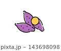 シンプルな野菜のイラスト　さつまいも 143698098