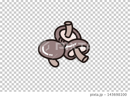 Simple vegetable illustration: Shiitake mushroom Simple vegetable illustration: Shiitake mushroom 143698100