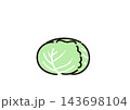 シンプルな野菜のイラスト　キャベツ 143698104