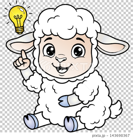 愉快な動物イラスト☆ヒツジさん 愉快な動物イラスト☆ヒツジさん 143698367