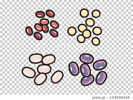 Simple illustrations of vegetables, including legumes. Simple illustrations of vegetables, including legumes. 143698494