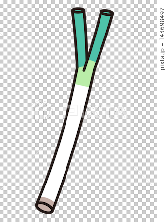 簡單的蔬菜插圖：大蔥 143698497