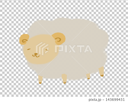 可愛的羊插畫素材 可愛的羊插畫素材 143699431