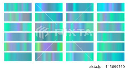 SEt of swatch iridescent bright modern gradient pallete, ble, green, yellow colors, vector print SEt of swatch iridescent bright modern gradient pallete, ble, green, yellow colors, vector print 143699560