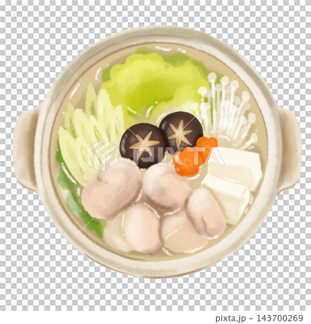 手繪雞肉火鍋插圖 143700269