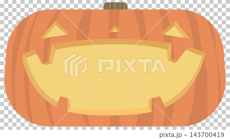 笑うハロウィンの南瓜フレーム 笑うハロウィンの南瓜フレーム 143700419