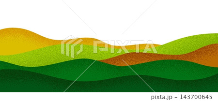 Mountains and hills, wheat farmland landscape 143700645