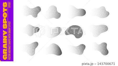 Noise grain freeform shape figures Noise grain freeform shape figures 143700671