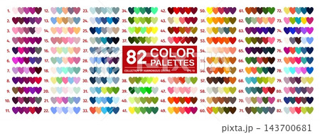 Vibrant and neutral rgb color palette swatchesのイラスト素材 [143700681] - PIXTA