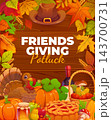 Friendsgiving potluck, friends giving party poster 143700731