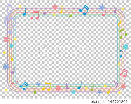 Colorful musical staff frame (rectangular) Colorful musical staff frame (rectangular) 143701201