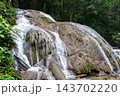 Saluopa waterfall in the tropical forest of Tentena, Sulawesi, Indonesia 143702220