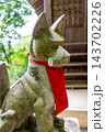 Inari fox statue at Nishikiyama Shrine in Takayama, Japan 143702226