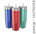 Insulated water tumblers with straws 143702458