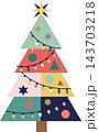 Cute Colorful Patchwork Christmas Tree with String Lights and Star Topper Cute Colorful Patchwork Christmas Tree with String Lights and Star Topper 143703218