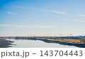 磐田市から望む青空と天竜川の広大な風景 16:9 Webヘッダー用コピースペース(静岡県) 143704443