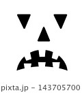 Halloween Pumpkin Face isolated on white. Scary Jack o Lantern. Vector template for Halloween party decorations. 143705700